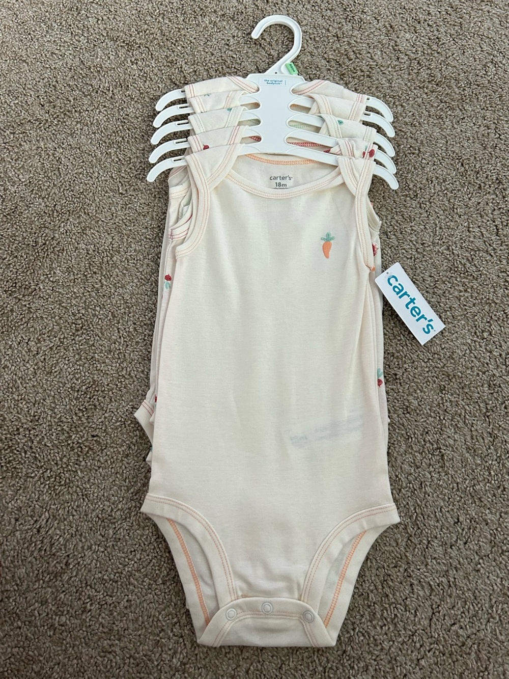 Carter's Baby Veggie Sleeveless One-Piece Bodysuits (5-pack)